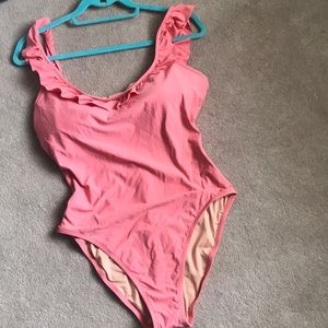 J crew coral scoop neck NWT